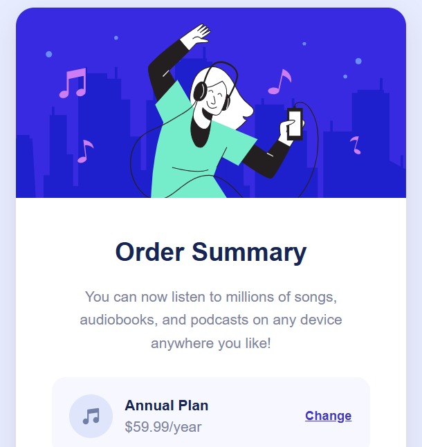 order summary
